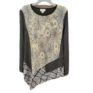 Kamana Asymmetrical Knit‎ Tunic Blouse Women's Medium